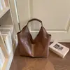 Bolsa tote de gran capacidad, color sólido, textura tejida, para ir al trabajo y uso casual, nuevo estilo 2026, color sólido, bolso de hombro único y bolso de axila