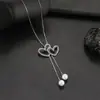 Collar de Acero de Titanio Desplegable que No se Desvanece para Mujer, Estilo Coreano Otoño e Invierno Cadena Clásica para Suéter, Colgante Largo de Alto Gama para Ropa