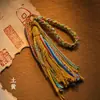 Nuevo llavero tejido a mano estilo chino estilo Xizang, artículo decorativo, cadena para teléfono, accesorio colgante para bolso semiacabado