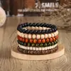 Pulseira Boêmia Estilo Exótico Retrô, Pulseira Empilhável Multicamadas Tecida à Mão, Pulseira de Estilo Étnico de Nicho para Homens e Mulheres