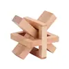 Cerradura Kongming de Mortaja y Espiga de Haya Cerradura Luban Juguete de Ocio para Niños Barril de Vino de Madera Juguete Educativo Transfronterizo para Personas Mayores