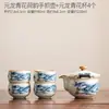 Taza de té con tapa de horno Ru Tetera individual de alta gama Tetera de mano Juego de té Tazón de té con tapa para una persona