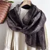 Bufanda de Seda Retro con Estampado de Leopardo para Mujer, Elegante Chal Bufanda Larga Estilo Old Money, Corbata de Cuello, Bufanda Fina de Alta Gama, Protector de Cuello Ropa de Abrigo
