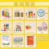 Juego de Materiales Didácticos de Matemáticas para Primaria Figuras Geométricas Contador Tangram Suministros de Aprendizaje Primer Grado Primer Semestre Almacenamiento