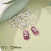 Mantente Transfronterizo Joyería para Arte de Uñas Perla Lazo Manicura Mariposa Diamante Metal Tridimensional Uñas Usables Joyería para Uñas