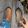 Otoño 2025 Talla Grande 36-43 Punta Puntiaguda Plano Boca Baja Zapatos de Una Sola Pieza Calzado Casual Versátil para Mujer Estilo Transpirable Otoño 2026