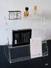 Soporte de exhibición para venta en vivo, estante de almacenamiento de insignias de acrílico, exhibidor de perfume, mascarilla facial, lápiz labial, maquillaje