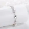 Pulsera Ondulada de Plata de Ley S925 para Mujer, Versátil, Moderna, Lujo Ligero, Exquisita, Estilo Ins Cool, Joyería Transfronteriza, Regalo, Venta al por Mayor