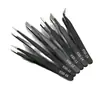 Pinça ESD de Aço Inoxidável Ponta Afiada ESD Ferramenta de Reparo Pinças para Scrapbooking Reparo de Celular Ninho de Pássaro Coleta de Penas Nail Art