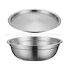 Acero Inoxidable 304 Recipiente Recipiente para Cocinar Recipiente Doméstico para Especias con Tapa Vajilla Utensilios de Cocina Recipiente para Batir Huevos y Lavar Recipiente para Sopa de Verduras