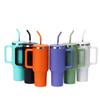 Termo de doble capa de acero inoxidable para coche, vaso de hielo de 40 oz con asa, ideal como regalo de Amazon.