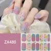 ZA pegatinas de uñas blancas sin cocción, pegatinas completas, parche de uñas impermeable, estilo simple de alta calidad, pegamento para esmalte de uñas al por mayor