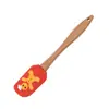 Espátula de Silicona Personalizable con Mango de Madera de Haya Serie Navideña Espátula para Cocina, Horneado, Postre, Pastel