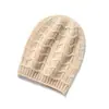 Cachemira 2026 Otoño/Invierno Nuevo Sombrero de Punto de Alta Gama para Mujer Cálido Color Sólido Patrón de Olas Protección para las Orejas Gorro de Punto Informal para la Cabeza