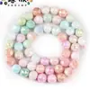 Contas de Cristal Imitação Cor Macaron Acessórios de Joias Mais Vendidos Contas Soltas DIY Pulseira com Contas Colar Joias Atacado