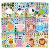 Dibujos animados animales mixtos animación infantil pro-puzzle rompecabezas cuenta a mano DIY pegatinas de cara pegatinas de manualidades hechas a mano para niños