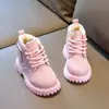 Botas Nuevas de Piel Zapatos para Bebé Niños Niñas Niños 2026 Botas Martin para Niños Botines Botas Grandes de Algodón Zapatos de Algodón de Invierno