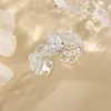 Anillo de encaje de circón ovalado con un elegante estilo británico, anillo de índice tejido de encaje de mariposa hueca, anillo abierto exquisito