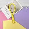 Cordão de pulso para celular com correspondência de cores, cordão curto universal trançado, chaveiro para capa de celular, alça removível anti-perda