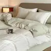 Juego de cuatro piezas de cerámica 100% algodón minimalista ligeramente cepillado de alta gama, algodón puro con un toque vintage y jacquard tridimensional para dormitorio