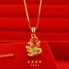 Oro Antiguo Arena Dorada Tendencia Nacional Buena Suerte Colgante Pez Dorado Rojo Nuevo Esmalte Chinoiserie Bordado Brocado Collar Colgante Cadena para Suéter