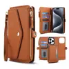 Adequado para iPhone 18 Promax Bolsa de Couro para Celular Transversal 17 Apple Bolsa Multifuncional com Zíper Capa Protetora Capa para Celular