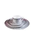 Plato Plano de 10 Pulgadas Serie Carruaje Tirado por Caballos de Porcelana Ósea Clásica Marca H Plato para Servir Comida Occidental de Hotel Tazón de Sopa Mosaico Taza de Café