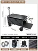 Carro de Mano Plegable para Picnic de Camping de RV al Aire Libre, Carrito Pequeño de Arrastre Rápido con Combinación de Mesa y Toldo
