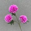 Flor de Sala de Bodas Morada Peonía Crisantemo Hortensia Flor de Cerezo que Cae Nieve Rosa Eucalipto Materiales de Flores