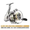 Carrete de Pesca Spinning Haoden Gapless Lure 5.2:1 Carrete de Pesca Carrete de Pesca en Mar Carrete de Fundición a Larga Distancia con Copa de Metal Ngk Mayoreo