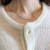Diseño coreano nicho vintage hecho a mano cuentas de concha collar de cuentas collar de perlas con simple ins de guardarropa
