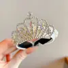 Coroa Vermelha de Ano Novo Infantil Tiara Grampo de Cabelo de Princesa Gadget Prático para Cabelo de Menina Fivela para Rabo de Cavalo Tiara de Ano Novo para Meninas