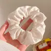 Scrunchie de verão estilo coreano com estampa de animal fofa para meninas, acessório de cabelo elástico simples franzido para rabos de cavalo