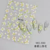 Adesivos de Arte para Unhas Camélia Rosa Primavera Verão 5D Em relevo Tridimensional Flores Amarelas Pequenas Frescas Decalques de Decoração para Unhas DIY