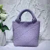 Bolso tejido hecho a mano bolso de mano para mujer tamaño pequeño bolso tipo cesta de verduras bolso de moda para compras y uso diario bolso versátil para mujer madre e hijo