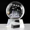 Bola de cristal práctica grabado 3D impresión navegación fluida adornos decorativos creativos para enviar a amigos regalos conmemorativos de empresa