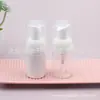 Botella de mousse blanca transparente de 30 ml, botella espumosa, botella para desinfectante de manos, botella espumadora para champú, botella espumadora para limpiador facial