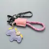 Llavero de Enriquecimiento Inmediato Decoraciones de Año Nuevo Llavero de Cuero de Pony de Moda Accesible Lujo Anillo Mascota del Año del Caballo