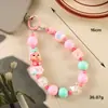 Muñeca de Dibujos Animados Linda Cadena para Teléfono Móvil Dopamina Colgante Niña Pequeña Llavero Colgante para Bolsa Dulce DIY