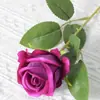 Rosas de Terciopelo Sintético Cuidadosamente Seleccionadas para San Valentín Decoración de Boda para el Hogar Pared de Flores Tacto Flores Sintéticas Flores Artificiales Falsas