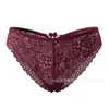 Amazon Ebay Comercio Exterior Tiro Medio Encaje Francés Tanga para Mujer Transparente Hueco Sexy Puro Deseo Algodón Puro Entrepierna