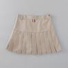 Saia Plissada TB Primavera e Outono Cintura Alta Estilo Universitário Material de Terno Saia Evasê de Verão Saia Justa Short Saia Feminino