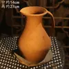 Novo vaso de flores secas estilo Zen chinês, vaso rústico de cerâmica para arranjos florais, decoração vintage para sala de estar, vaso de terracota estilo antigo para suculentas