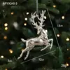 Transfronterizo Nuevo Producto Colgante de Plástico Plateado con Forma Decoración Colgante de Árbol de Navidad Brillante Galvanizado Accesorios Pequeños Adornos de Navidad en Stock