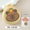 Peine de Cojín de Aire de Conejillo de Indias Lindo de Dibujos Animados Espejo Mini Integrado Peine de Belleza Plegable para Niña Peine de Masaje Plegable para Viaje