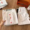 Pijama para mujer, nuevo estilo primavera y otoño, dulce y lindo, cuello redondo de princesa, talla grande, holgado, se puede usar afuera, conjunto de ropa de casa de manga larga