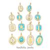 Moda Europea y Americana Transfronteriza Religiosa Cobre Chapado en Oro de 18K Colgante de Ópalo Joyería para Mujer Collar Tianzhu Virgen María