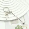 Llavero de estrella de cinco puntas con cuentas DIY, un colgante de regalo moderno, cierre de metal, diseño de degradado multicolor, disponible para venta al por mayor