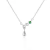 Collar para Mujer Gota de Rocío Matutino de Plata de Ley 925, Lujo Ligero, Colgante Nicho de Circonita de Alta Gama, Gargantilla, Cadena para el Pecho, Joyería de Accesorios