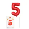 Globo de Número de Película de Aluminio de 16 pulgadas Deluxe Empaque Individual Paquete de Cartón Globo de Papel de Aluminio Decoración para Fiesta de Cumpleaños Arreglo Venta al por Mayor